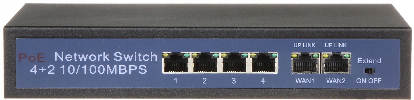 Aipa AI-PS-HT412 Štiriportno stikalo 10/100 Mb/s PoE z 2x povezavo navzgor