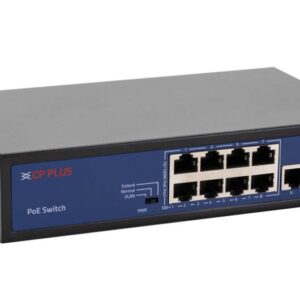 CP PLUS CP-DNW-HPU8G2-96-V3 stikalo PoE z osmimi priključki 10/100 Mb/s in 2x 10/100/1000 Mb/s